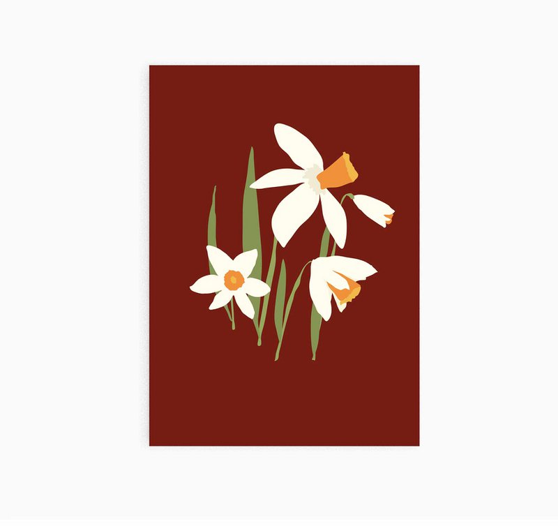 A6-Postkarte || Narzisse || Blume
