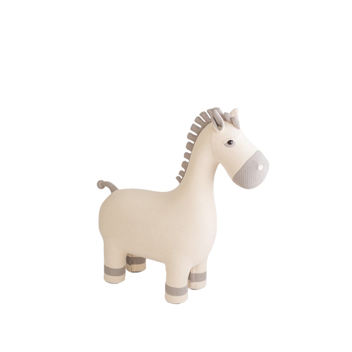 Peluche maxi cavalla bianco 100% cotone 93X34X94 cm