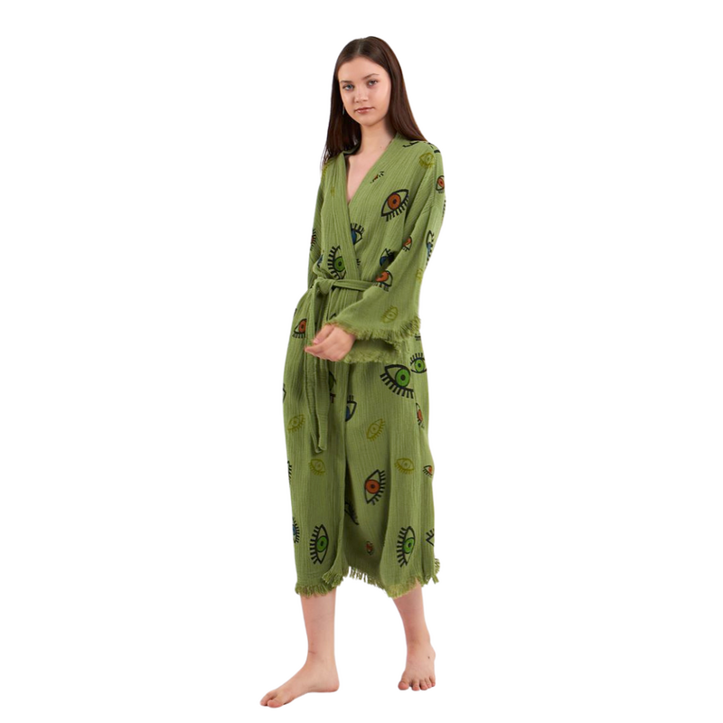 Evil Eye Bathrobe - Shawl Neck