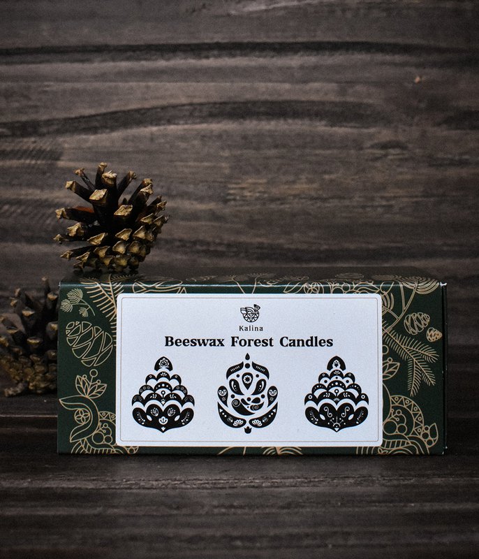 Candele della foresta di cera d'api