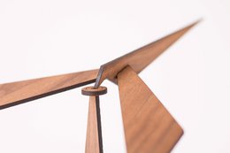 Christmas gift - CHIL puzzle walnut - balancing bird mobile