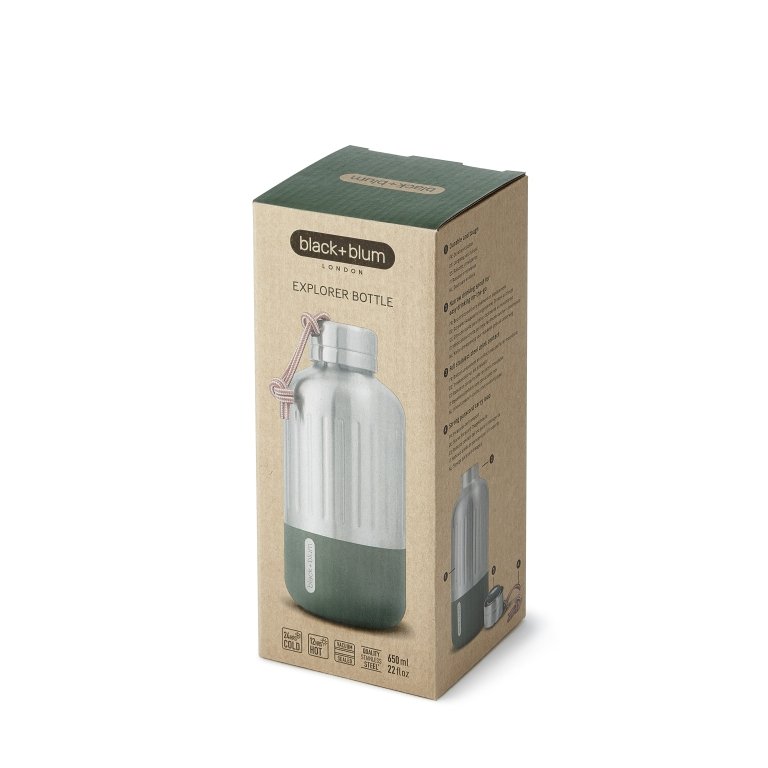 Sort+Blum Explorer Isoleret Flaske Lille - Isoleerfles - 0,65Ltr