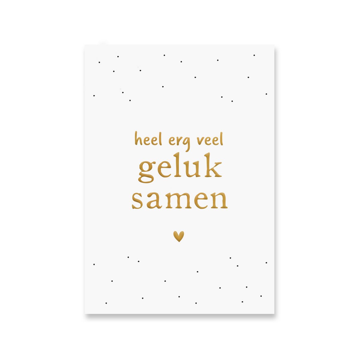 Kort Lykke Sammen | guldfolie