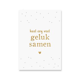 Kort Lykke Sammen | guldfolie