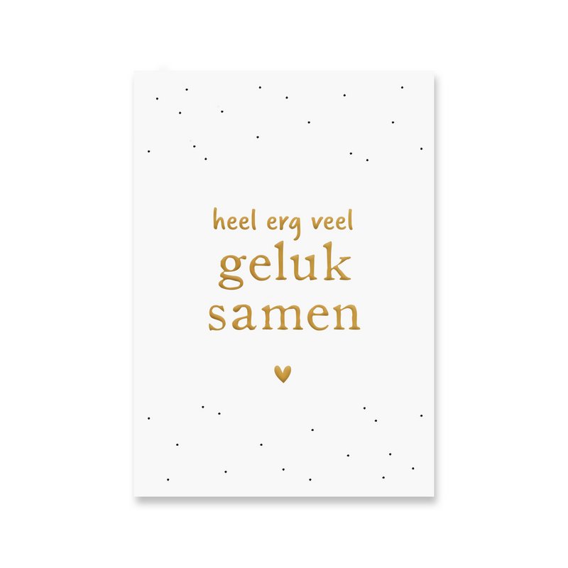 Kort Lykke Sammen | guldfolie