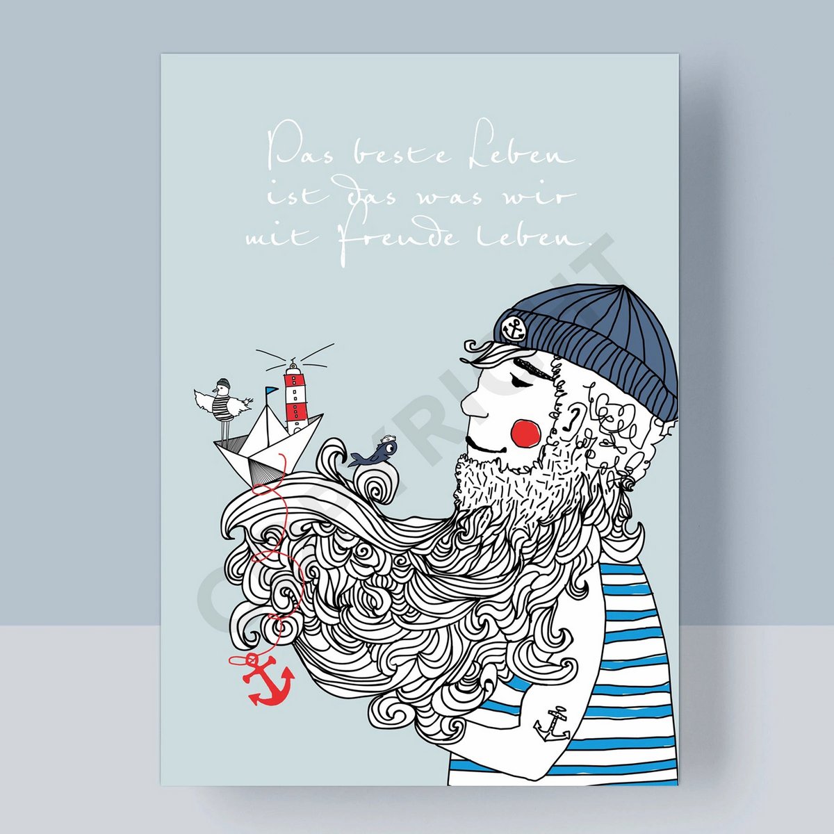Carte postale - La meilleure vie est ce que nous vivons avec joie