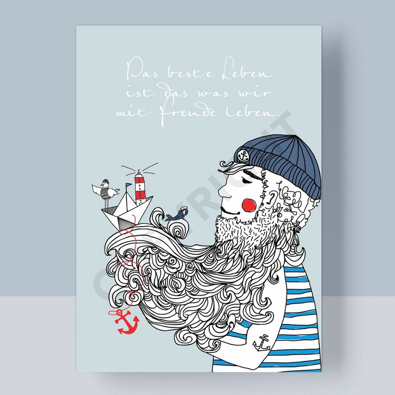 Carte postale - La meilleure vie est ce que nous vivons avec joie