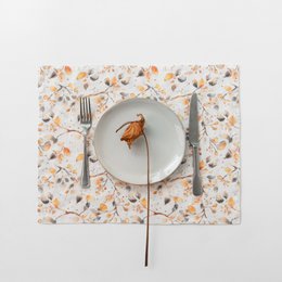 Herbst-Aquarell-Leinen-Tischset