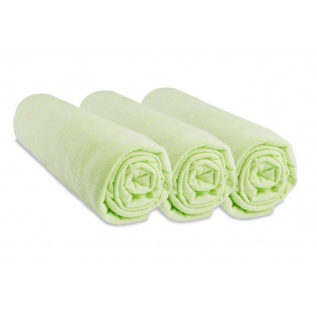 Set van 3 hoeslakens van 100% katoenjersey - 60x120 cm