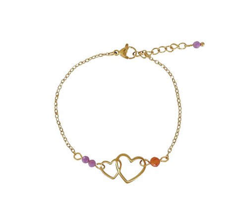 Liebevolles und mutiges Armband - Gold