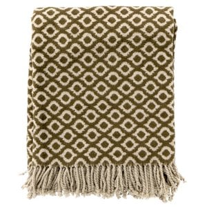 ISABELLA | Plaid | 150x200 cm Military Olive | Green | Uni | Hoii | 60% Cotton 40% Acryl