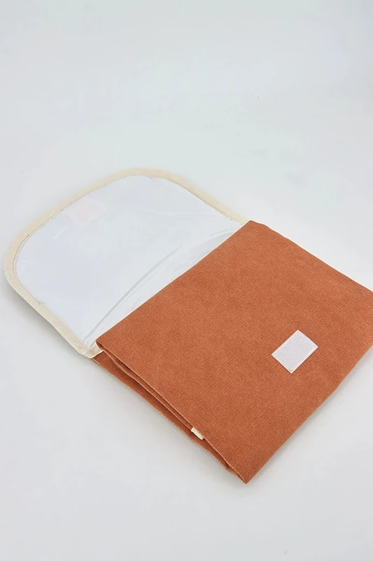 Matelas à langer en tissu pour bébé, terre cuite