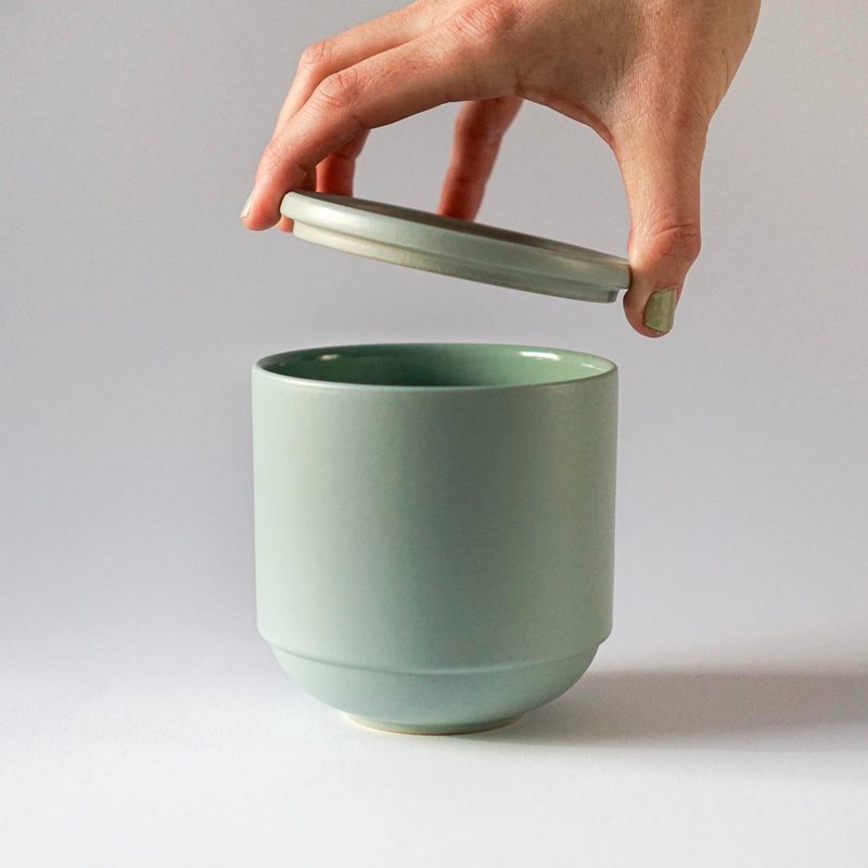 Bowl with lid MoxBowl Mathilde - sage green - 500ml