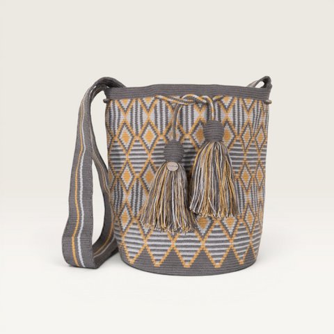 Geometric crossbody L | Steel