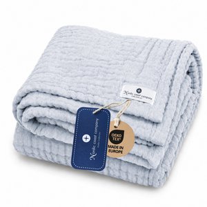 Blue 4 in 1 Muslin Baby Blanket