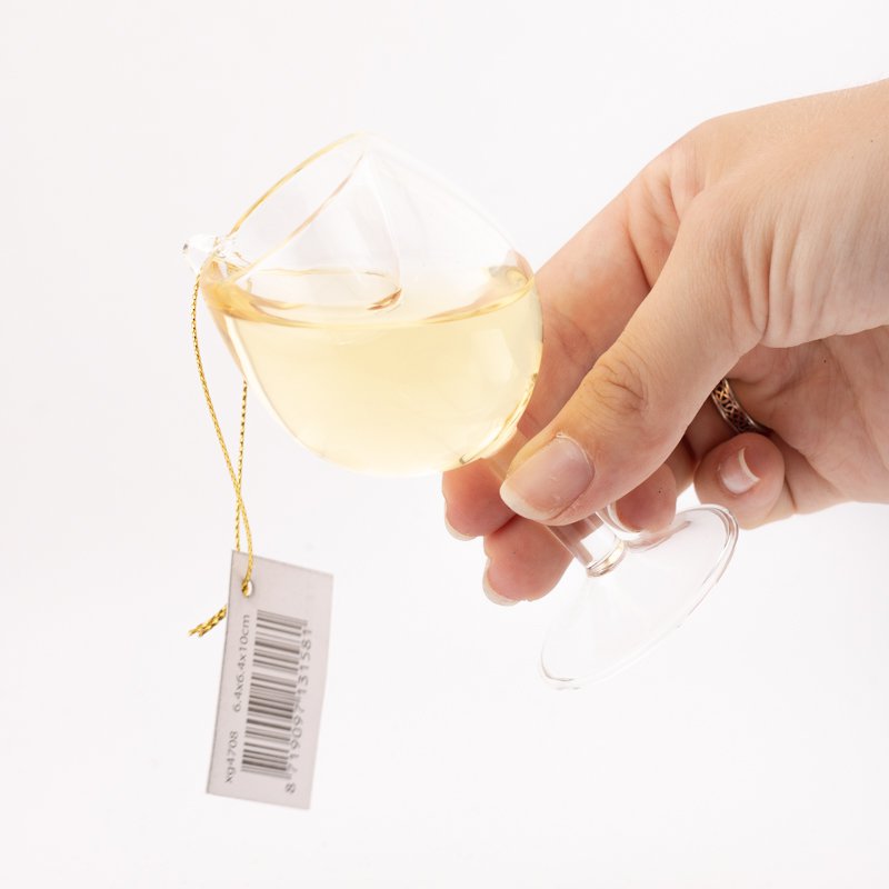 Christmas bauble white wine