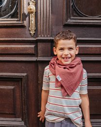Écharpe enfant en mousseline • Vieux rose