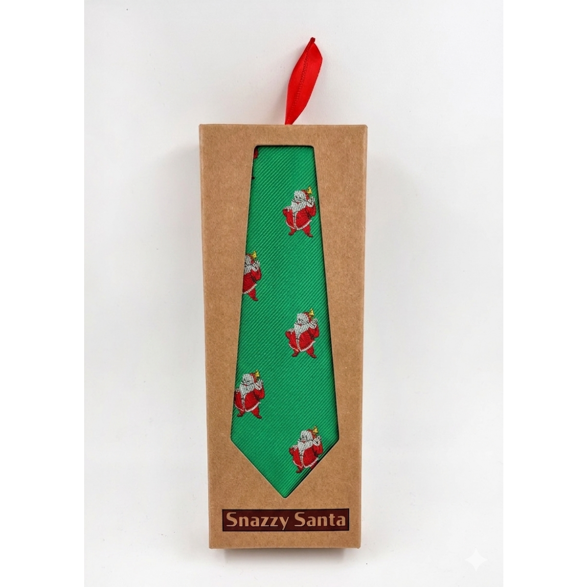 Tie - Green with Santa