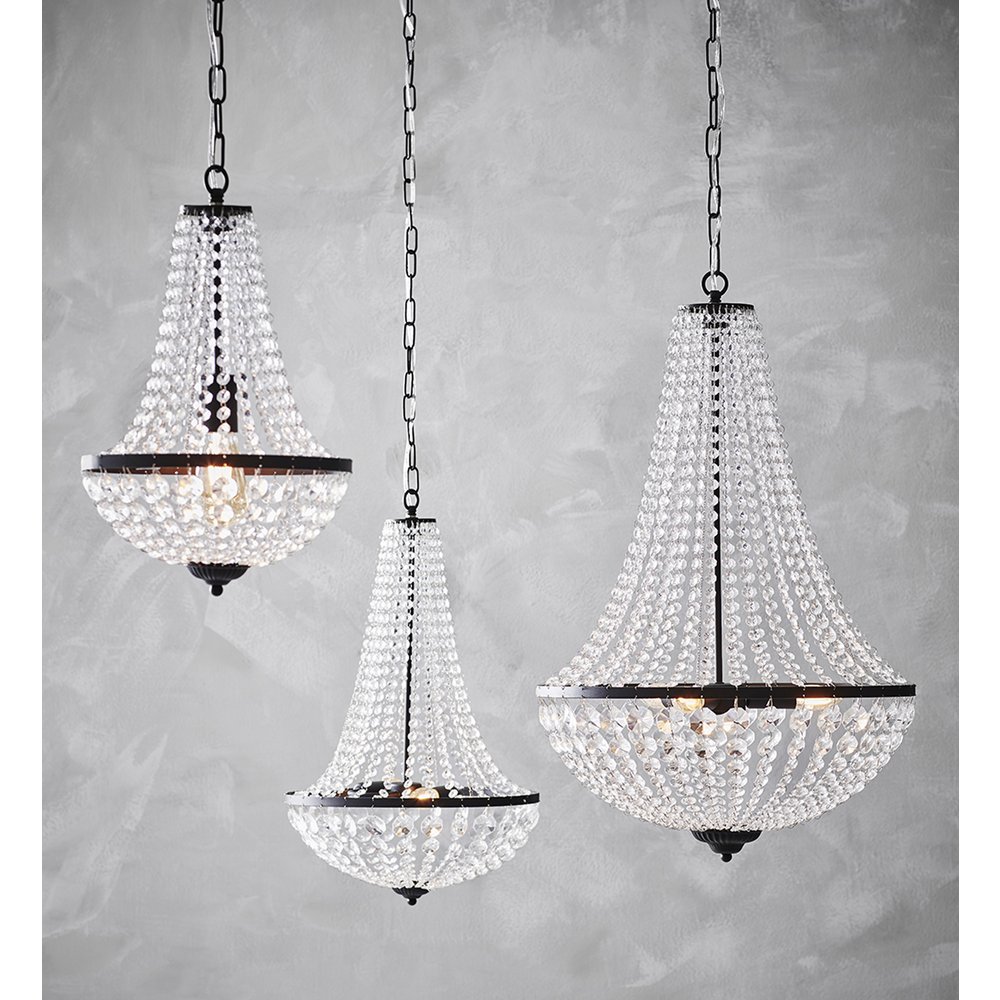 GRÄNSÖ Chandelier 2L  Sandy Black/MC
