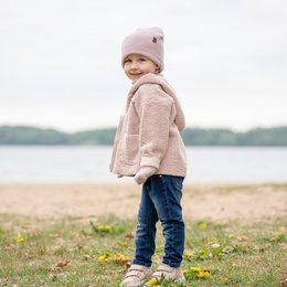 Beanie strikket Merino & Cashmere til børn