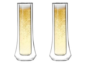SET van 2 dubbelwandige champagneglazen SOHO 8903