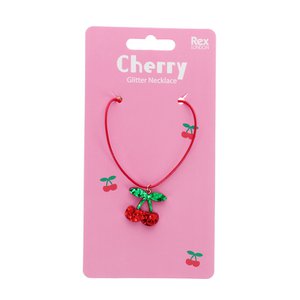 Glitter necklace - Cherry