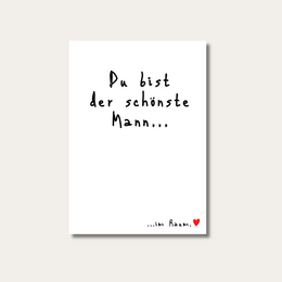 Postkarte | Schönste Mann ... im Raum