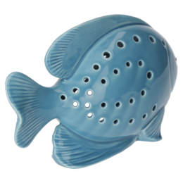Turquoise fish candle holder h 17x27x10 cm