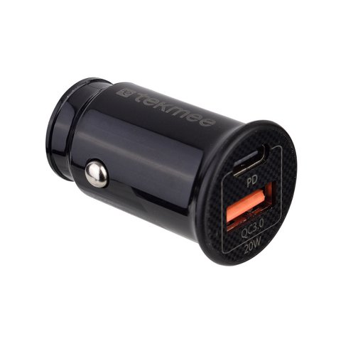 TEKMEE SCHWARZES KFZ-LADEGERÄT 20W PD+QC