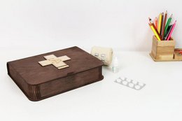 Holzkiste für Medizin