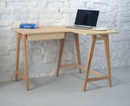 LUKA Ashwood L-Shaped Desk Left/Right Handed