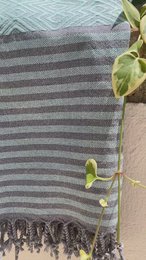 Telo mare SAHARA in cotone Hammam – Leggero – Menta - 180x100 cm