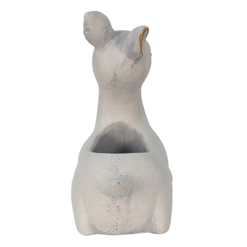 Bloempot Hert 23x11x21 cm Beige Steen Bloempot Binnen