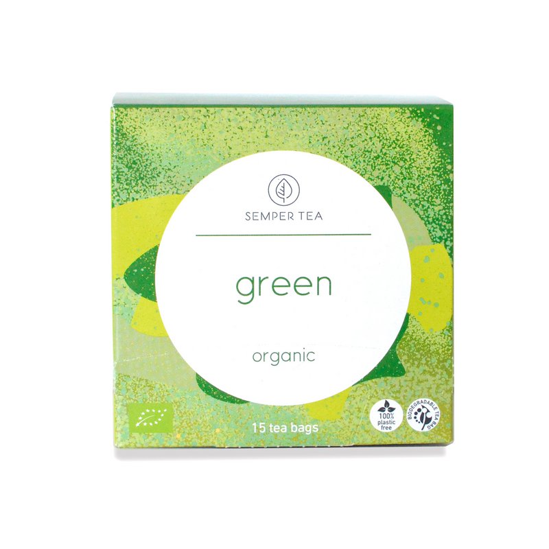 GREEN organic tea I Tea pyramid in sachet NO PLASTIC