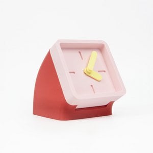 Bureauklokje Cranberry Rood & Perzik Pastel