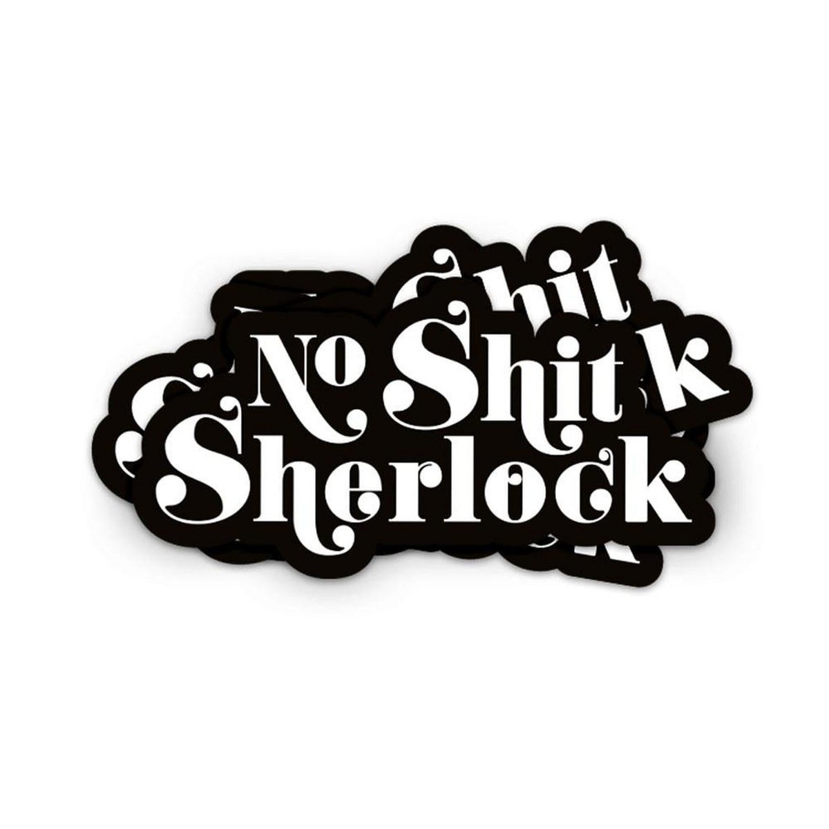 Klistermærke Nej lort Sherlock