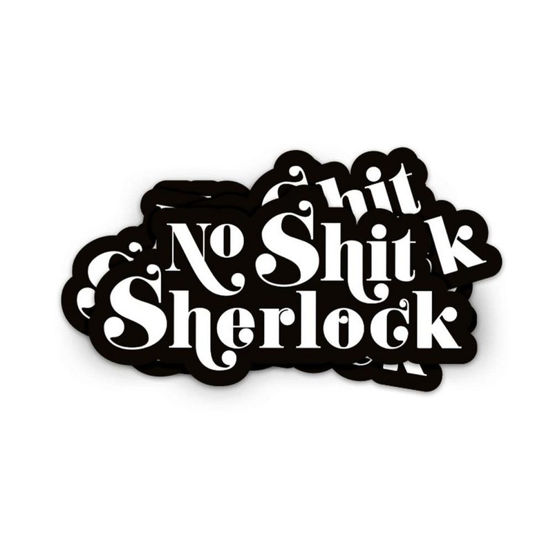 Klistermærke Nej lort Sherlock