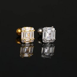 Rvs Hoop Earring Vrouwen Zirconia Crystal Piercing Oor Daith Helix Tragus Kwab Kraakbeen Stud Earring Piercing Sieraden