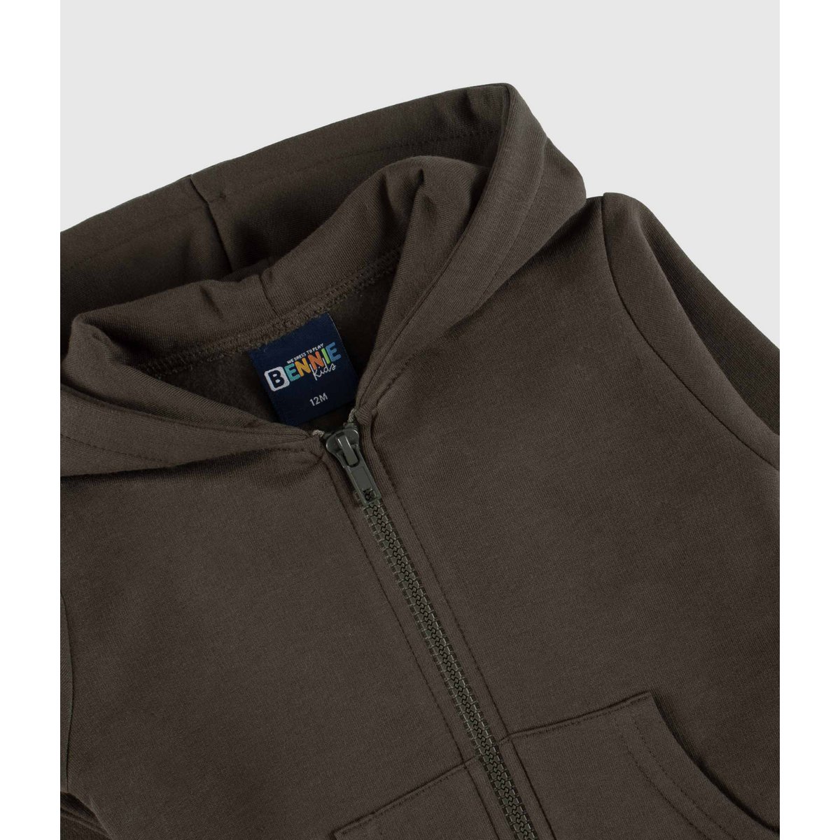 Veste zippée basique en polaire brossée