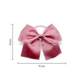 Lazo Infantil para pels med gummi - Grosgrain bælte - 11 X 9 cm - Pink Palo