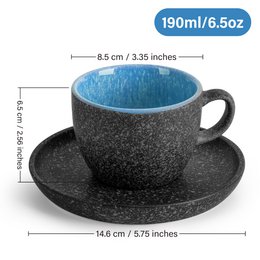 Cappuccinotassen Set Las Palmitas 6er Set 190 ml