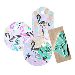 Flamingo Holzstempel