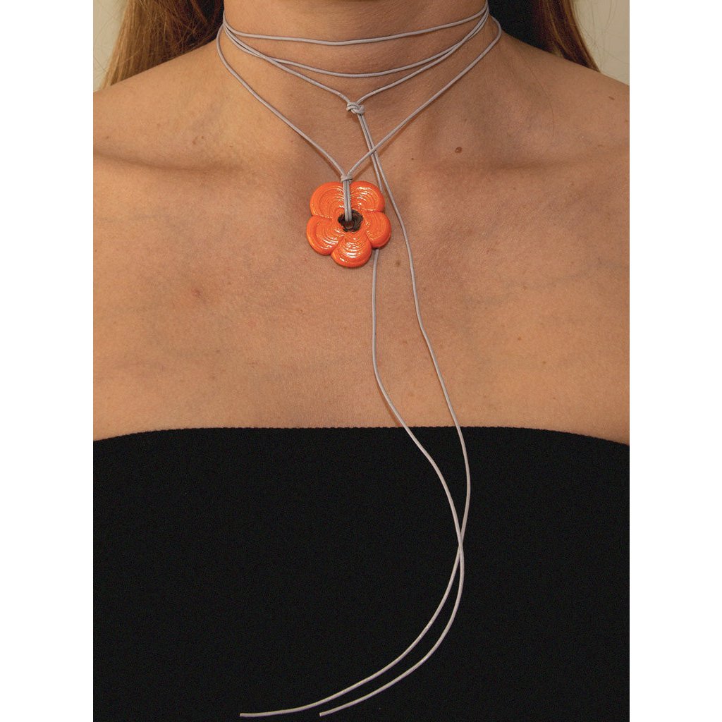 Posie blomster halskæde | orange
