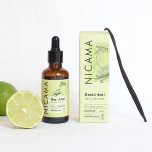 Facial oil Vanilla -Limette - depth care with almond and sesame oil - organic & vegan