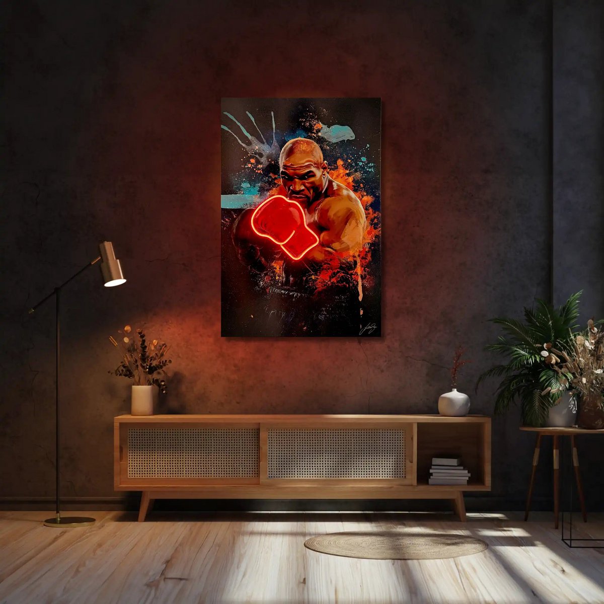 Iron Mike | Arte della parete a LED