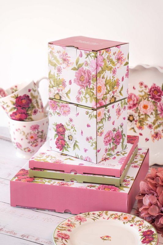 Plato postre de porcelana Peony Bouquet 19,5 cm Isabelle Rose