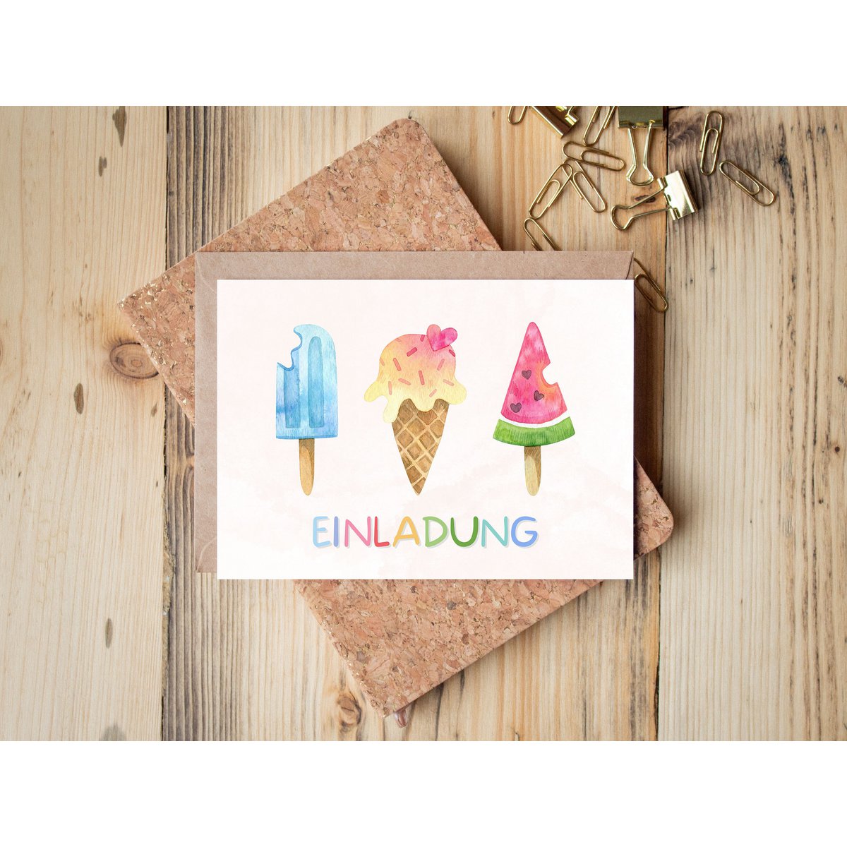 Tarjetas de invitación para fiesta de cumpleaños de helado para niñas y niños, tarjetas de invitación de helado para que los niños llenen con sobres para fiesta de cumpleaños de helado