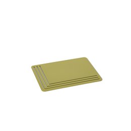 Medium-sized gold-colored line coaster set made of metal.