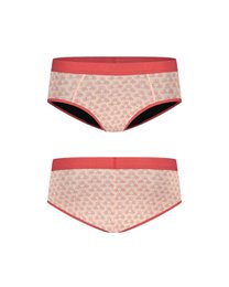 Pantaloni mestruali ragazze hipster – super assorbenti (stampa nera, rosa)