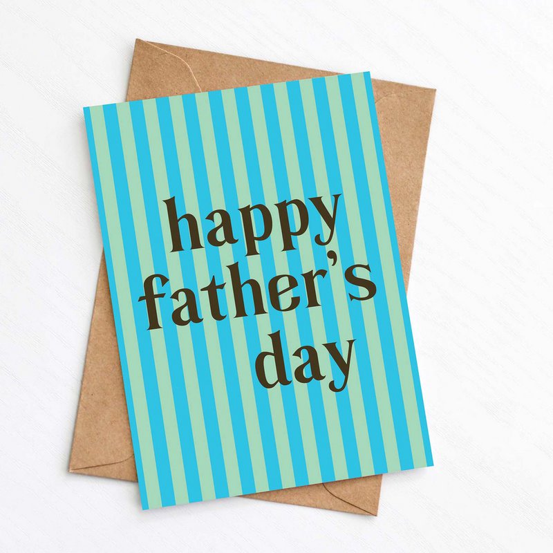 Striped Happy Father's Day Card | Greeting Cards